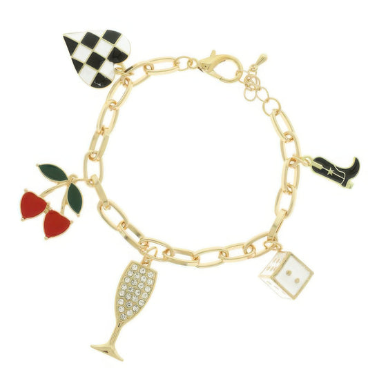 Luxury Theme Charm Bracelet - It's a Girly Place