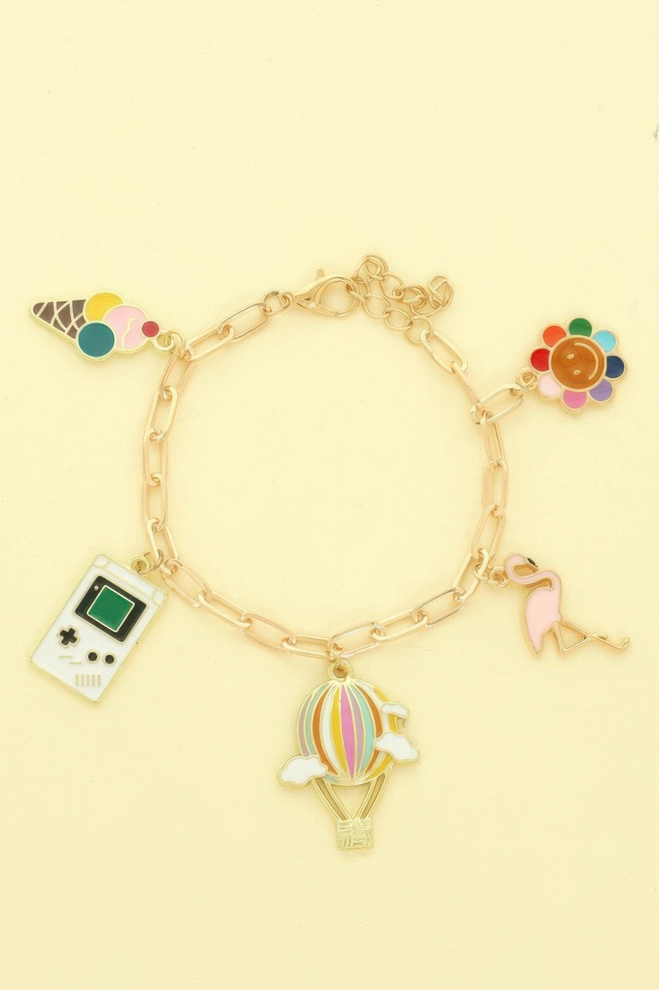 90's Nostalgia Theme Charm Bracelet - It's a Girly Place