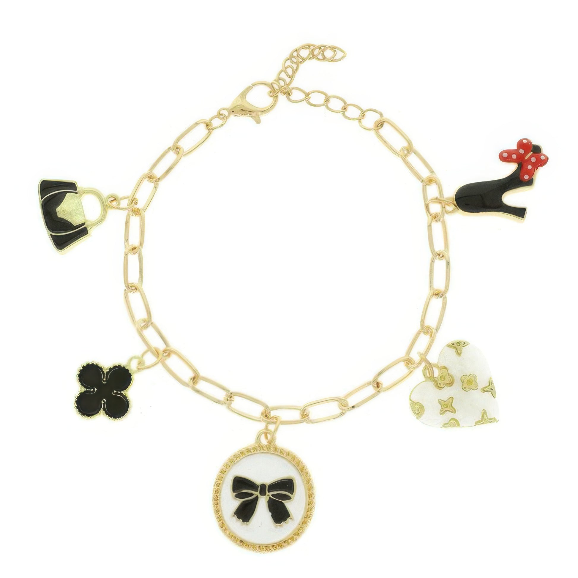 Fashionista Theme Charm Bracelet - It's a Girly Place