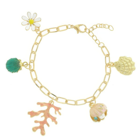 Sea Life Theme Charm Bracelet - It's a Girly Place