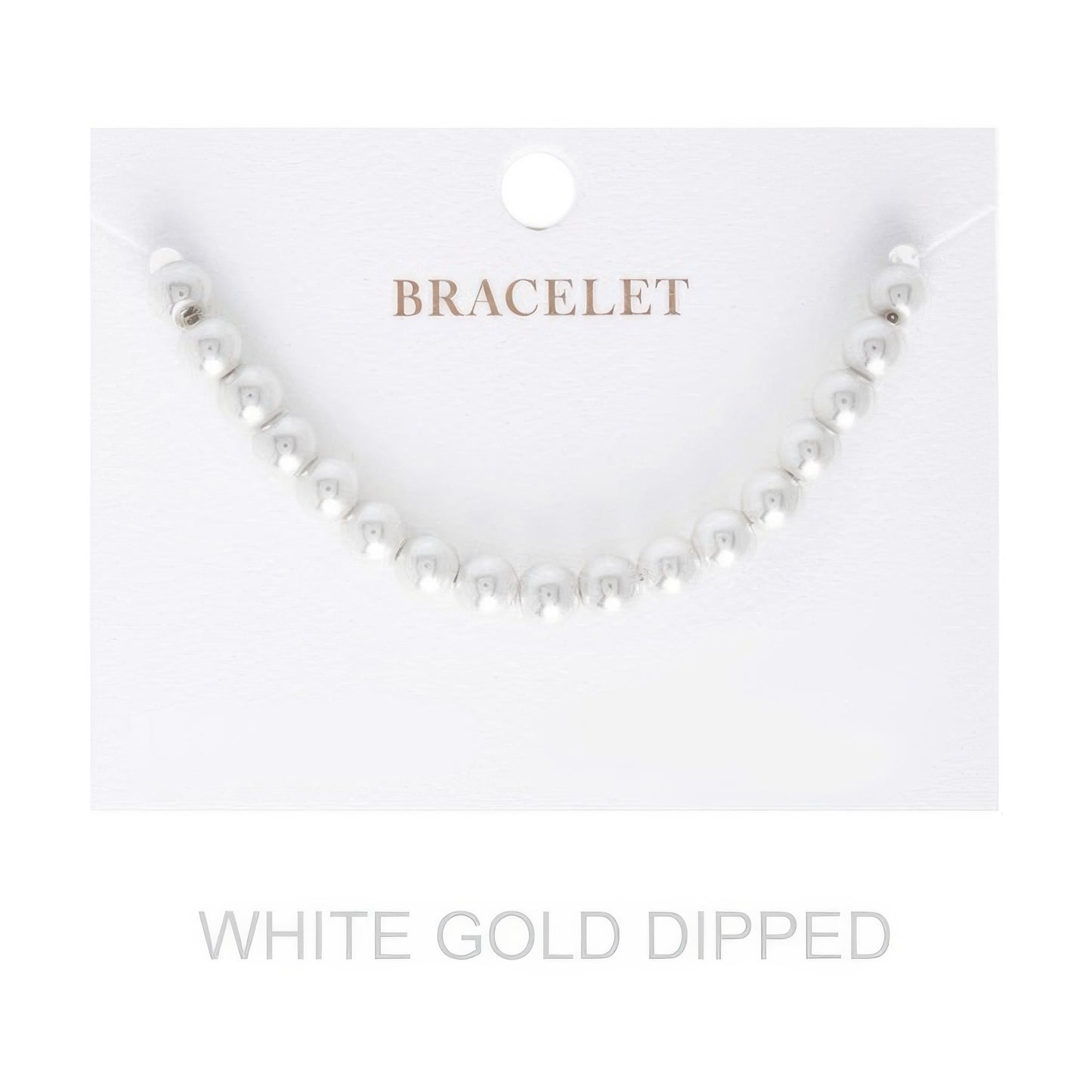 6mm Women's Gold Dipped Pearl Strand Bracelet - It's a Girly Place