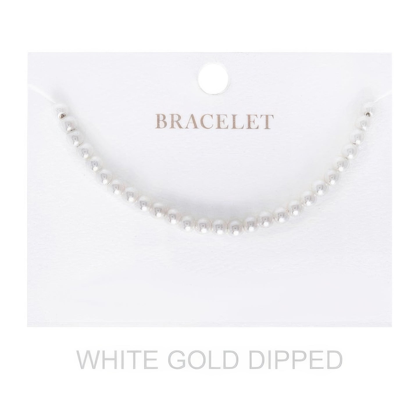 4mm Women's Gold Dipped Pearl Strand Bracelet - It's a Girly Place
