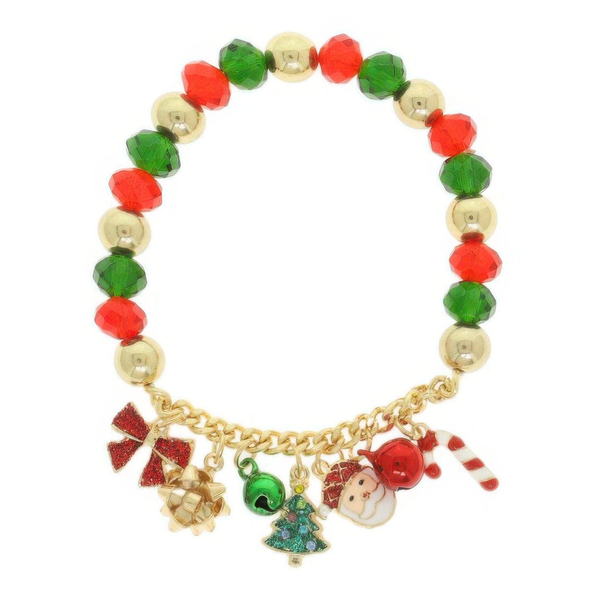 Christmas Multi Charm Stretch Bracelet - It's a Girly Place