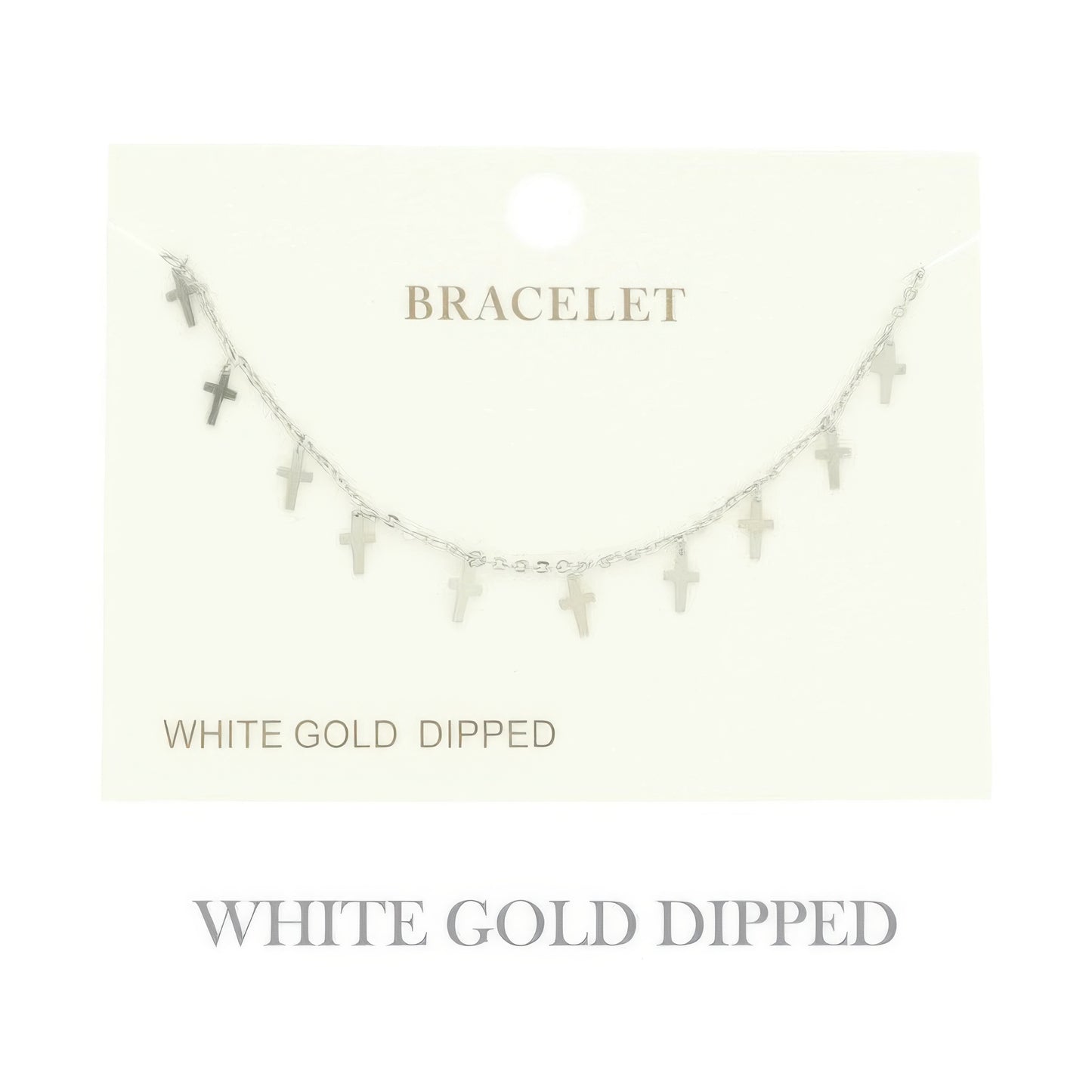 Gold Plated Cross Charm Bracelet - It's a Girly Place