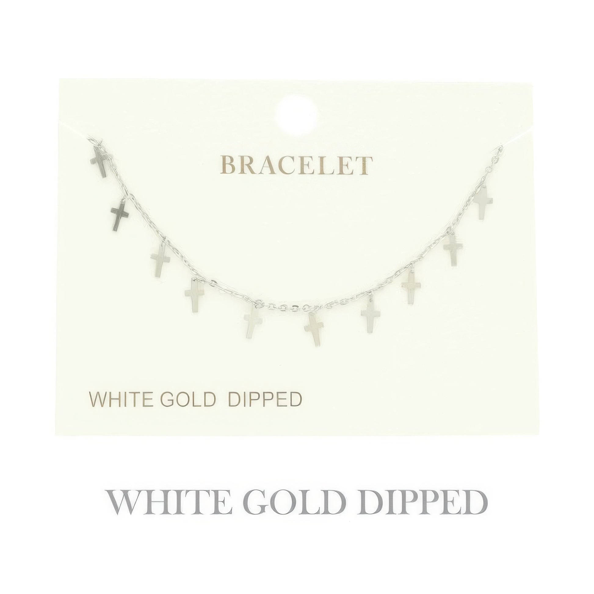 Gold Plated Cross Charm Bracelet - It's a Girly Place