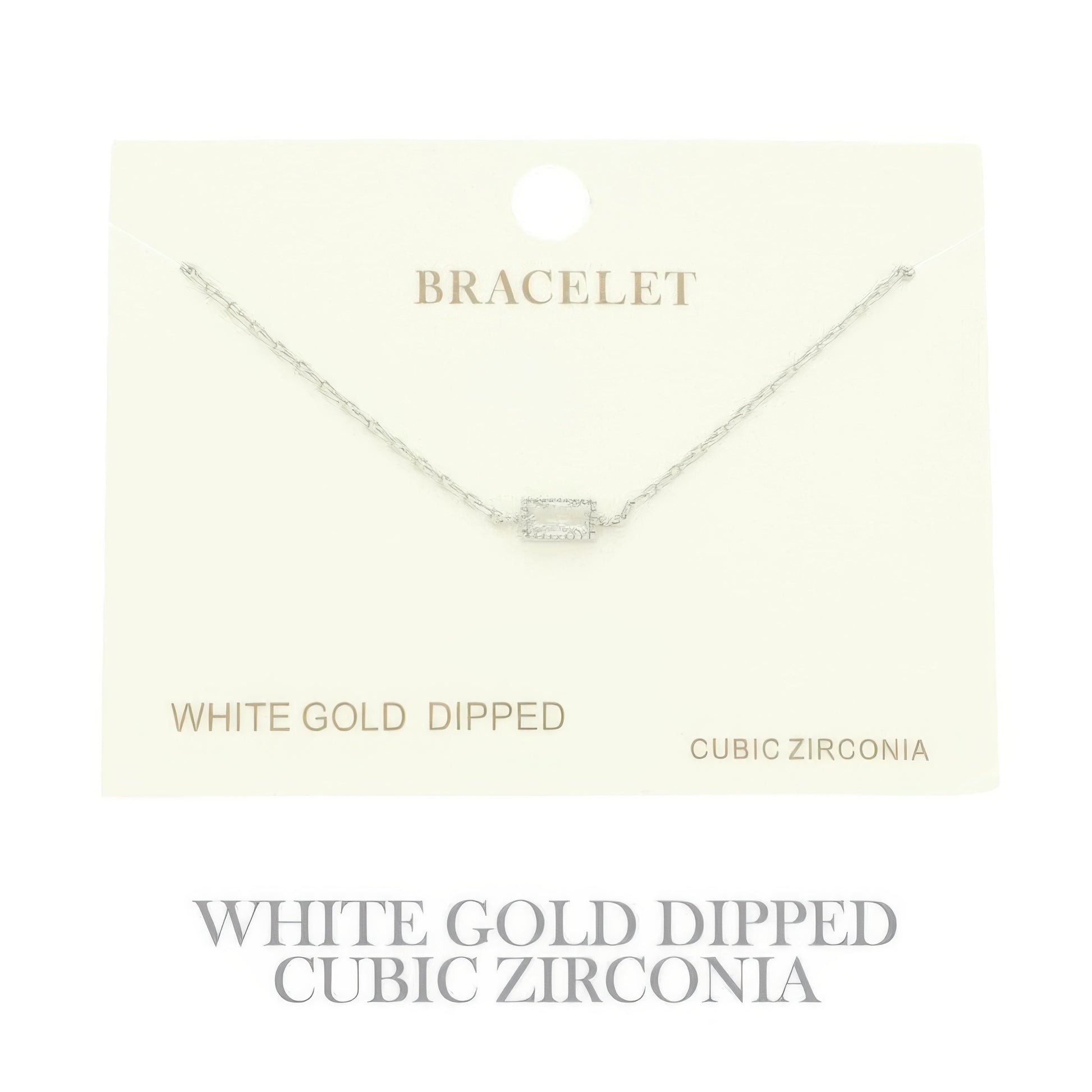 Gold Plated Cz Solitaire Bracelet - It's a Girly Place