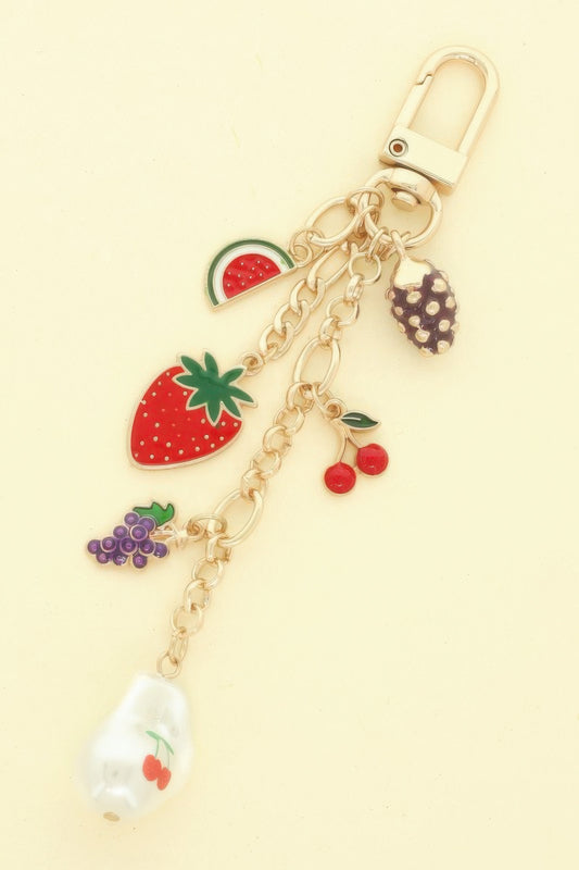 Fruit Theme Bag Charm Keychain - It's a Girly Place