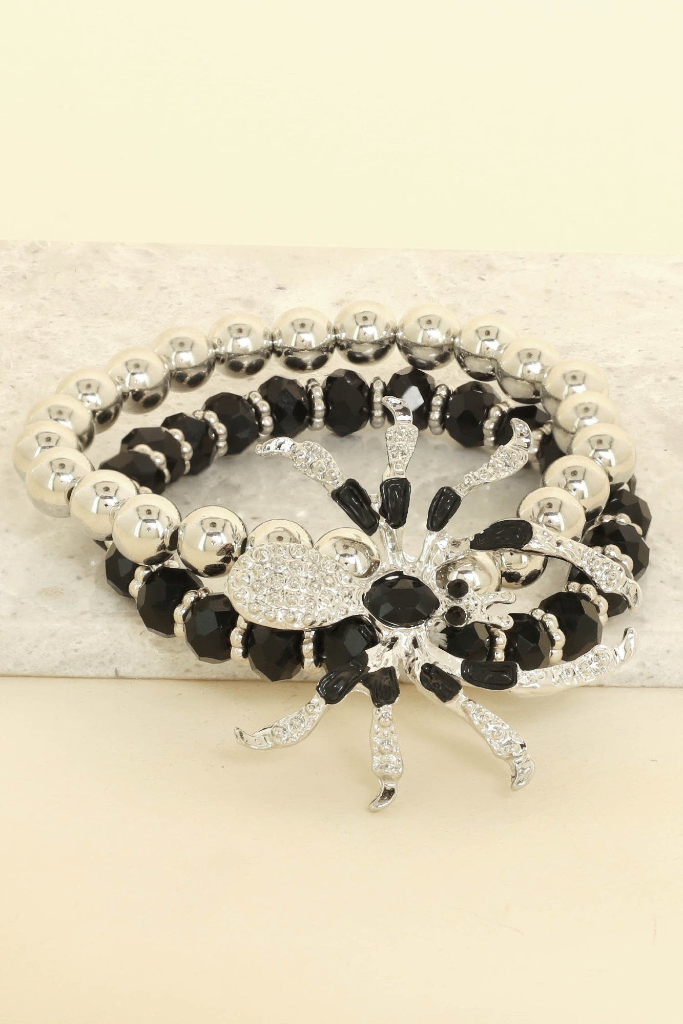 Halloween Spider Charm Bead Bracelet - It's a Girly Place