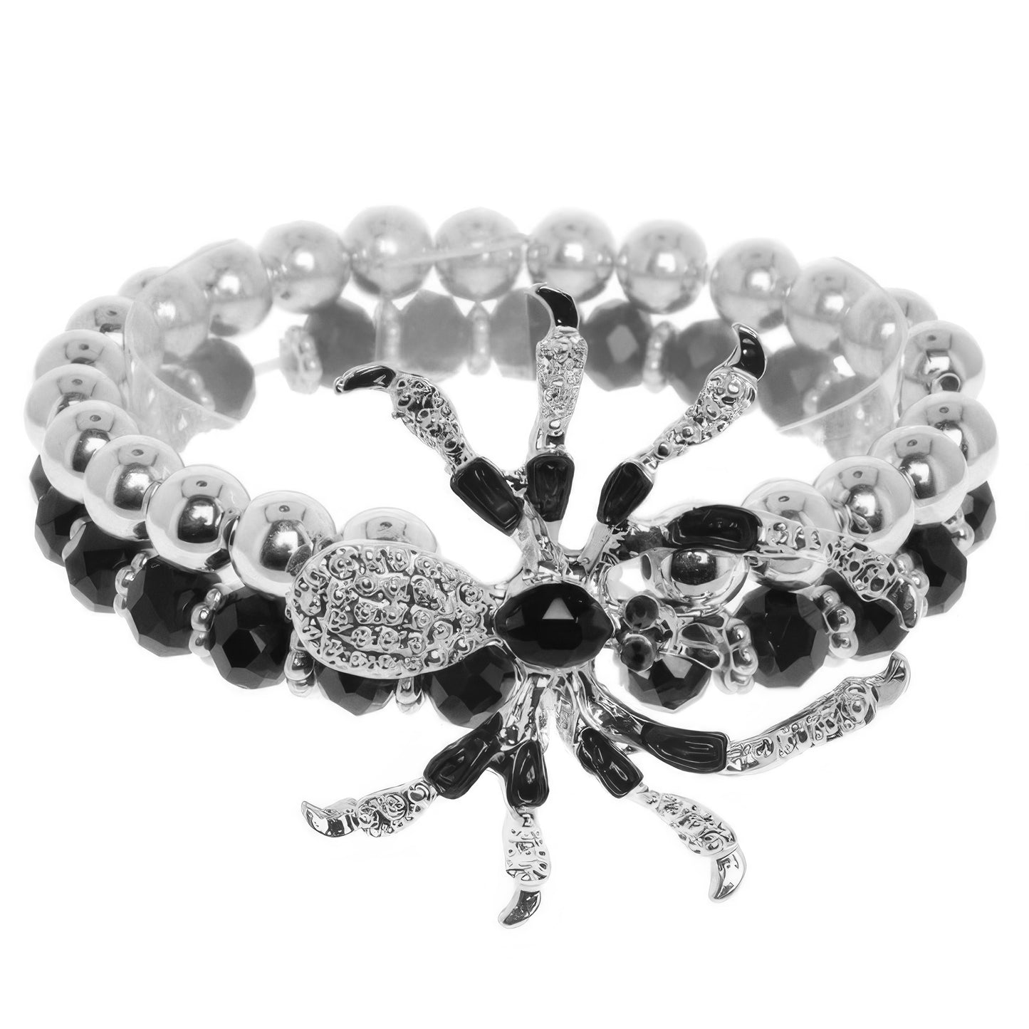 Halloween Spider Charm Bead Bracelet - It's a Girly Place