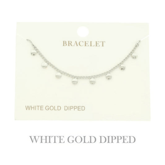 Gold Plated Charm Disc Bracelet - It's a Girly Place