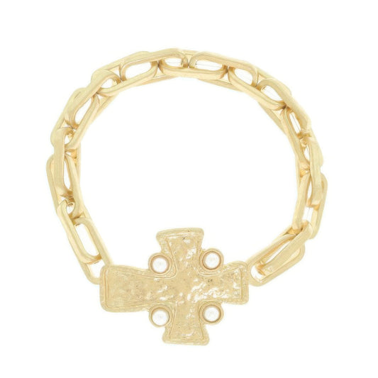 Cross Charm Chain Bracelet - It's a Girly Place