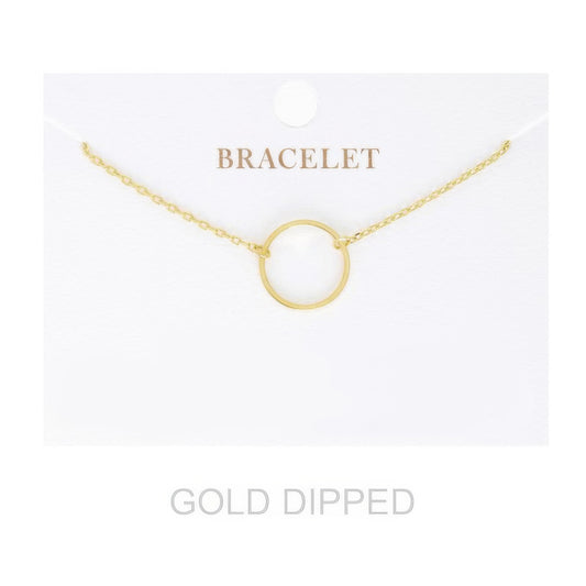 Women's Gold Dipped Open Circle Bracelet - It's a Girly Place
