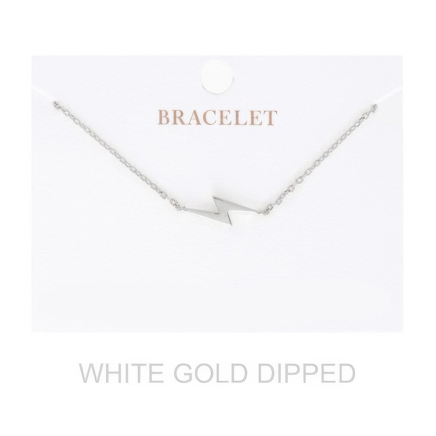 Women's Gold Dipped Lightning Bolt Chain Bracelet - It's a Girly Place