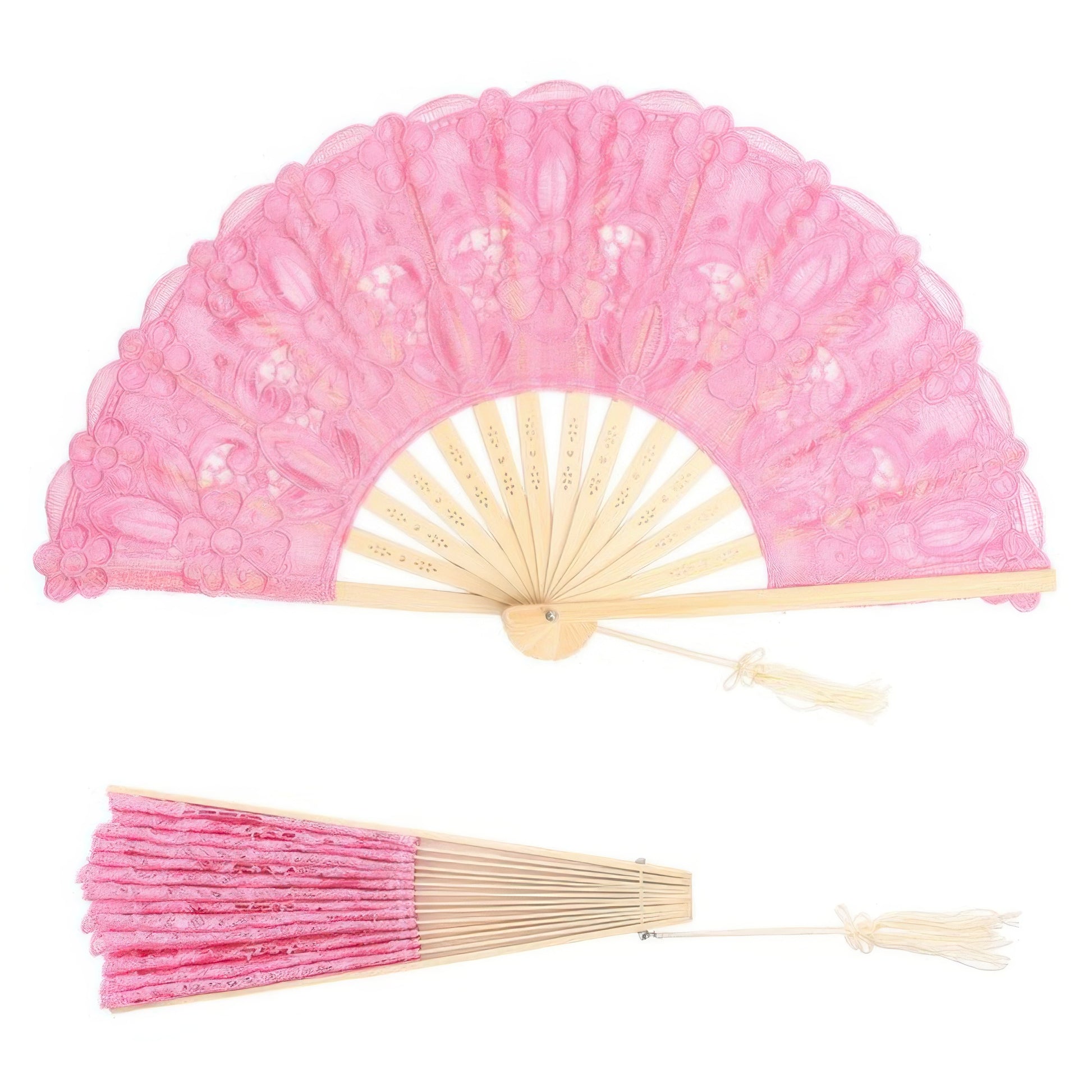 Spanish Victorian Floral Chantilly Lace Fan - It's a Girly Place