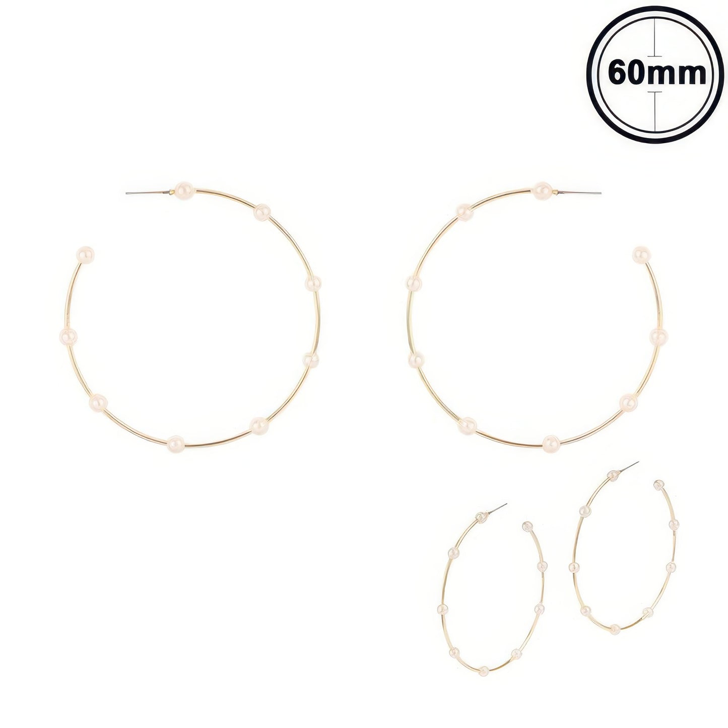 White Pearl Hoop Earrings - It's a Girly Place