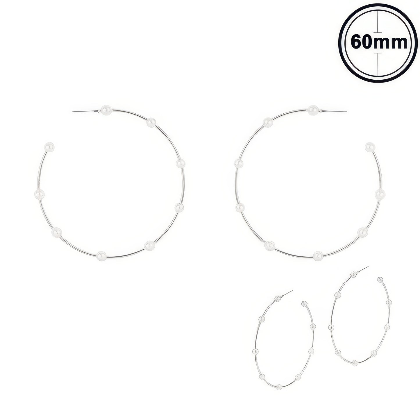 White Pearl Hoop Earrings - It's a Girly Place