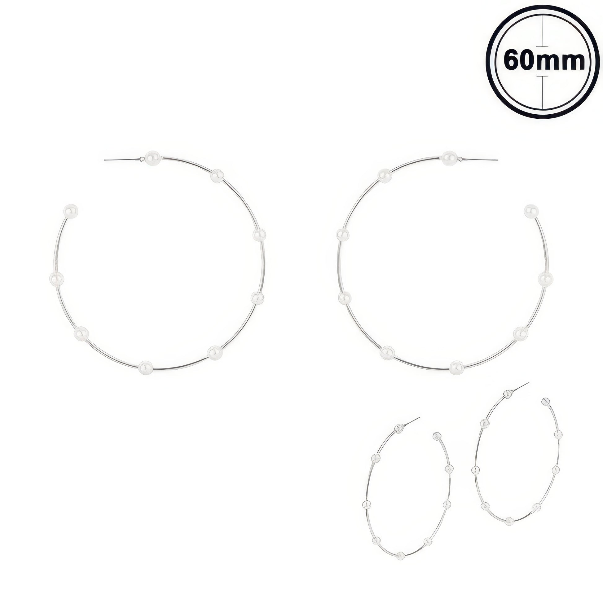 White Pearl Hoop Earrings - It's a Girly Place