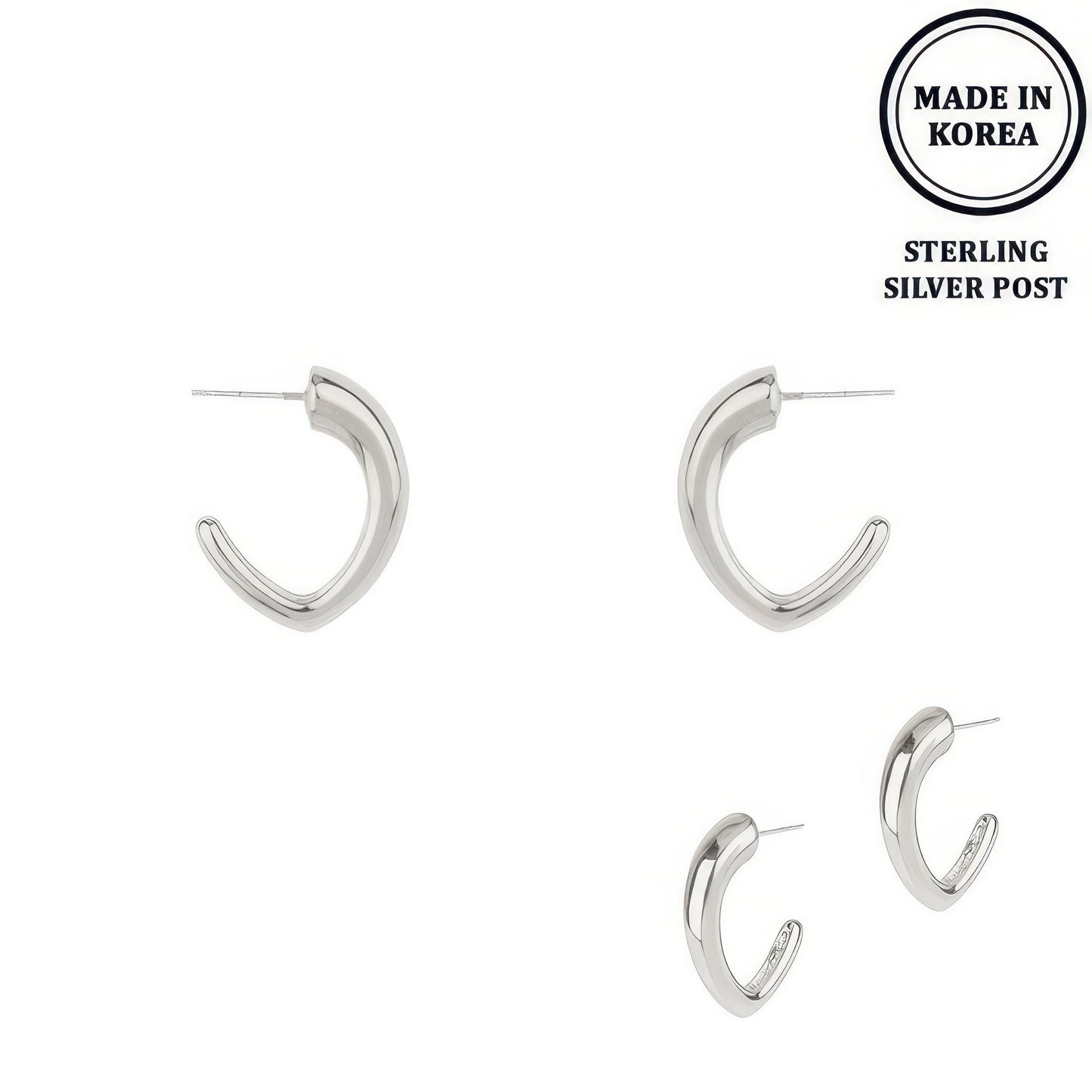 Serpent Huggie Hoop Post Earrings - It's a Girly Place