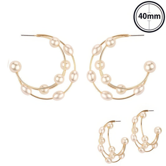 3d Open Silhouette Cressent Hoop Earring - It's a Girly Place