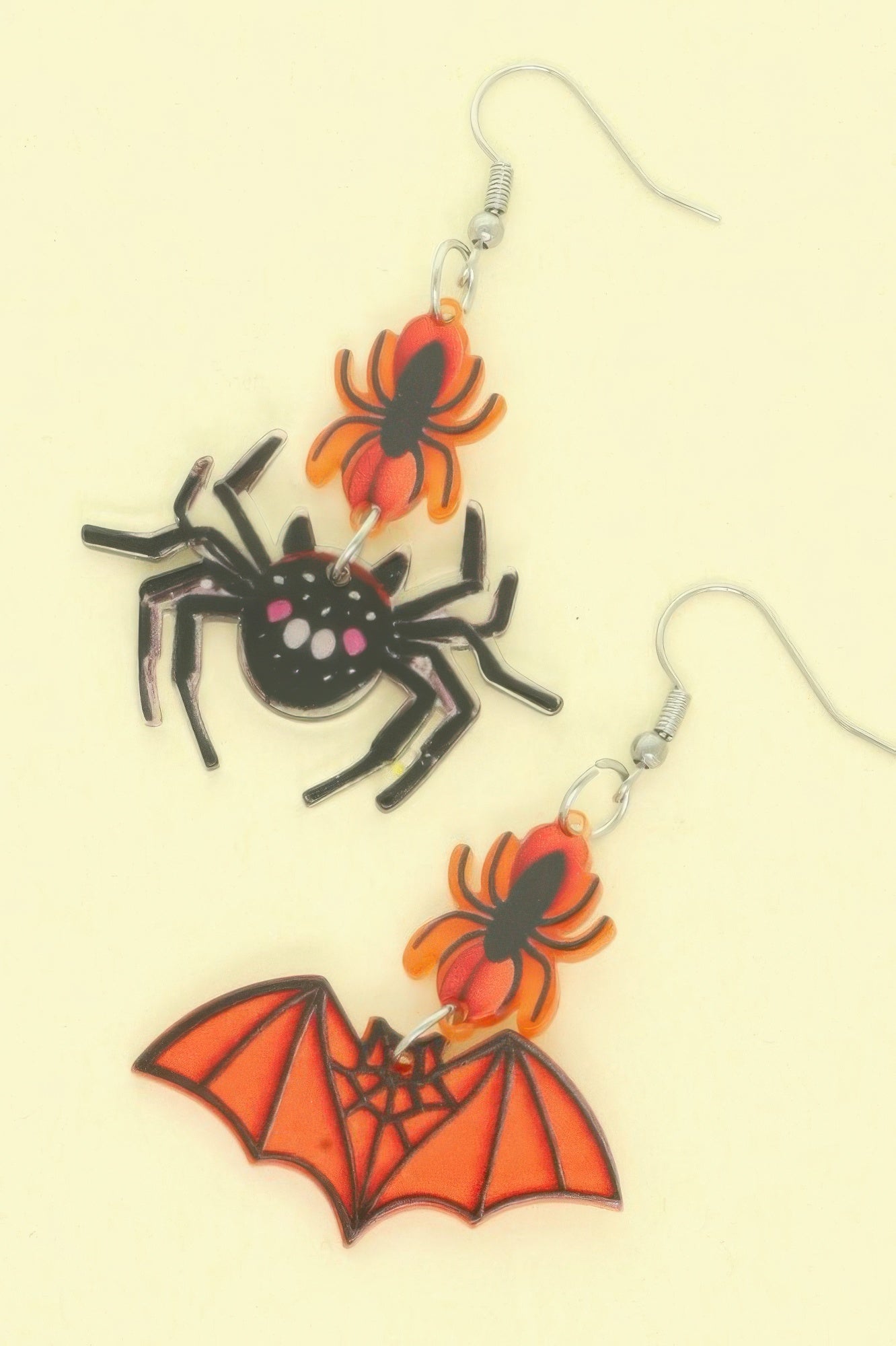 Halloween Spider And Bat Mismatched Earrings - It's a Girly Place
