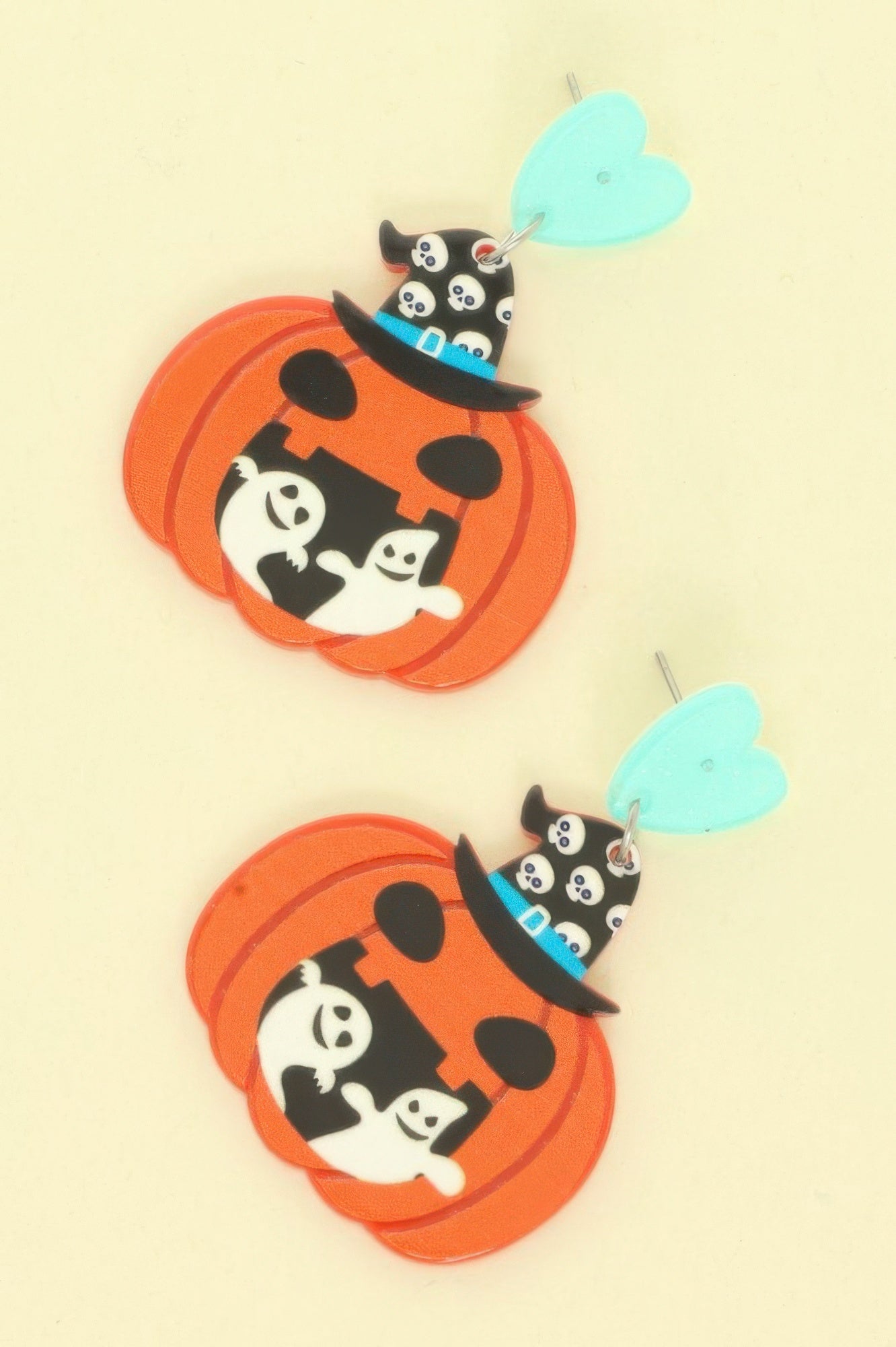 Halloween Ghost And Pumpkin Post Dangle Earrings - It's a Girly Place