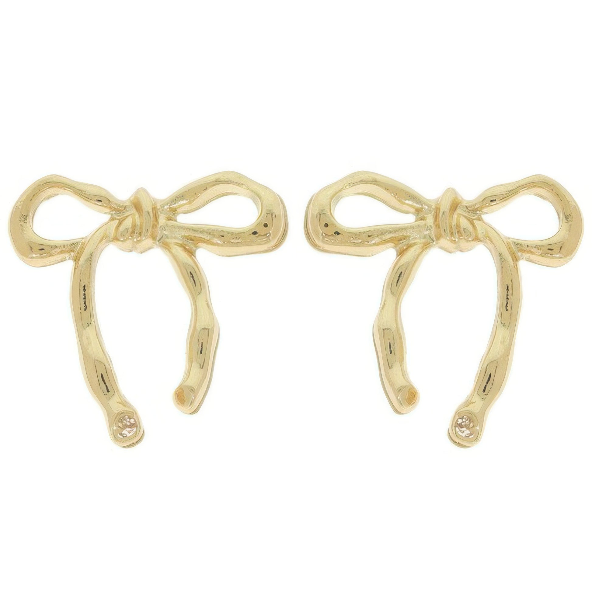 Long Tail Bow Ribbon Post Earrings - It's a Girly Place