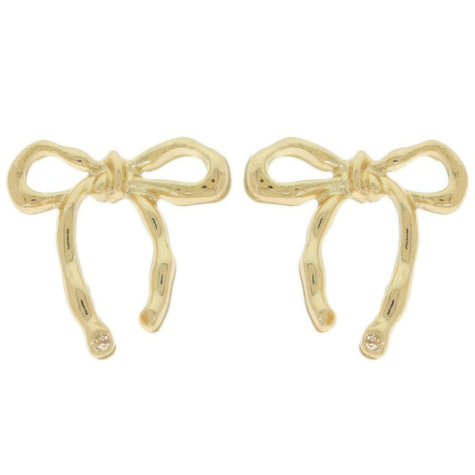 Long Tail Bow Ribbon Post Earrings - It's a Girly Place