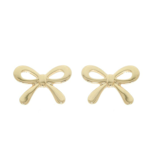 Short Tail Bow Ribbon Post Earrings - It's a Girly Place