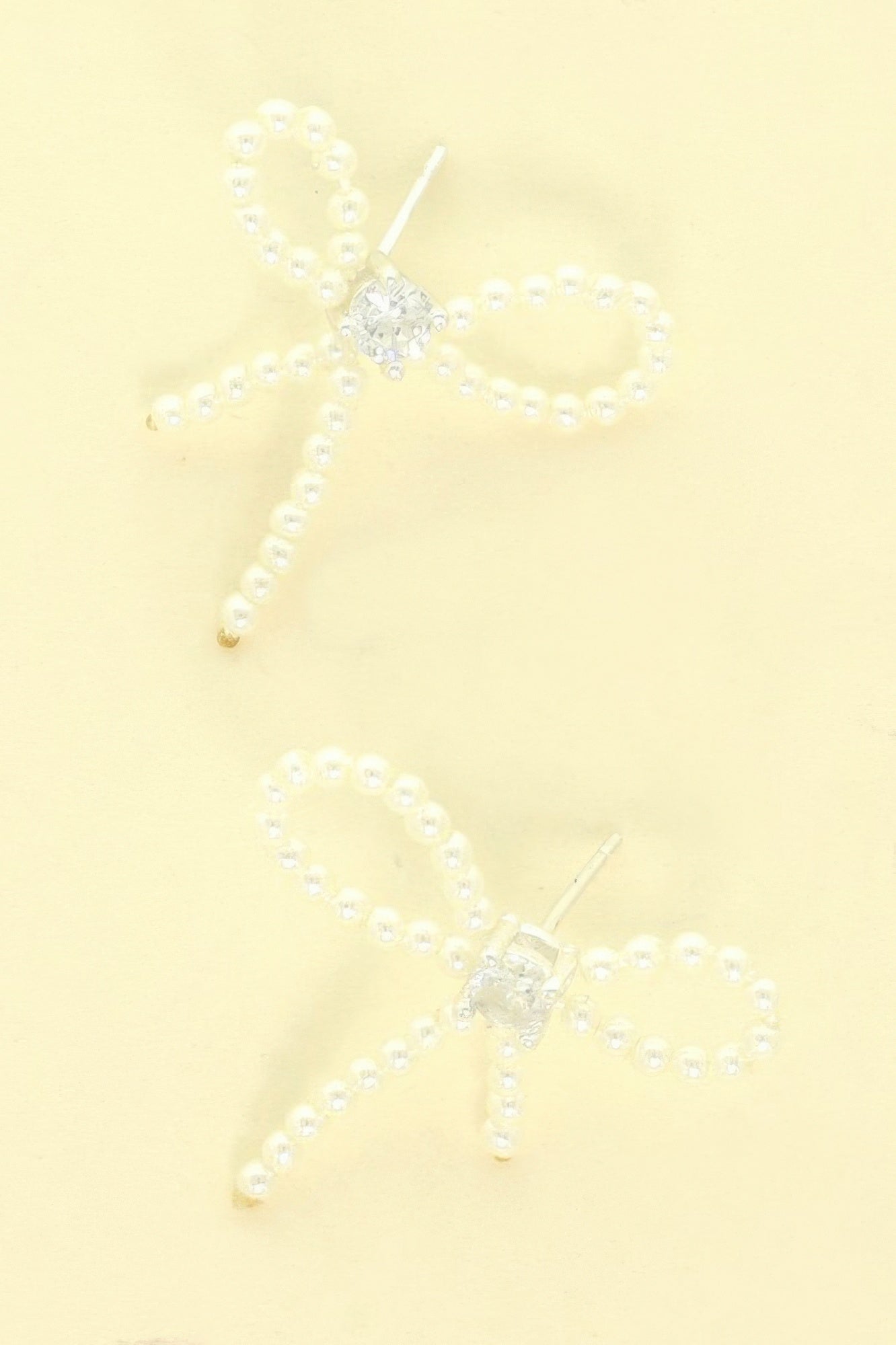 Jeweled Long Tail Bow Ribbon Earrings - It's a Girly Place