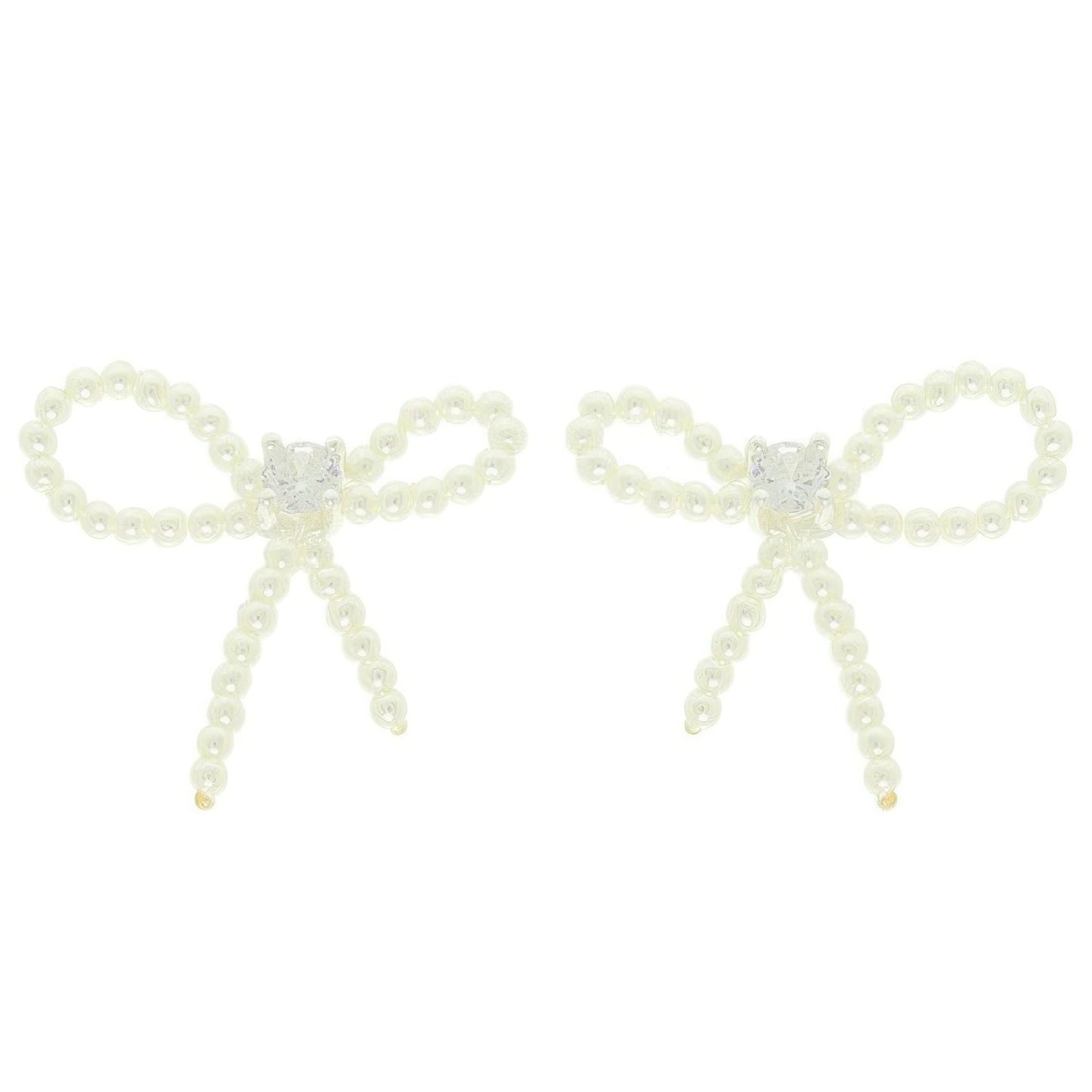 Jeweled Long Tail Bow Ribbon Earrings - It's a Girly Place