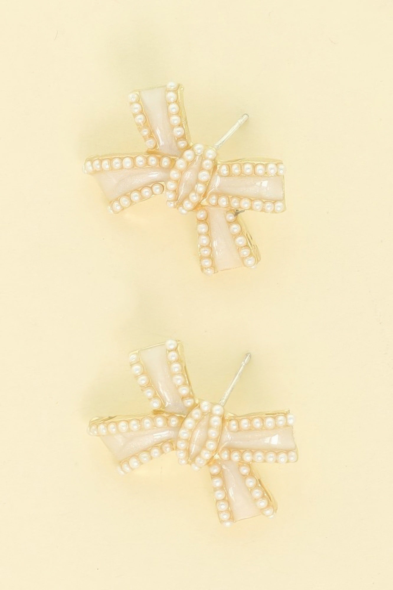 Jeweled Short Tail Bow Ribbon Earrings - It's a Girly Place