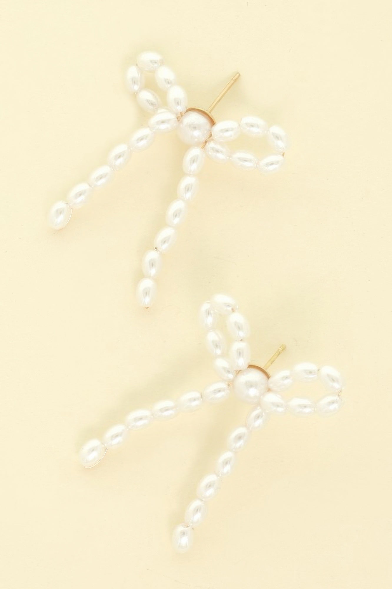 Jeweled Long Tail Bow Ribbon Earrings - It's a Girly Place