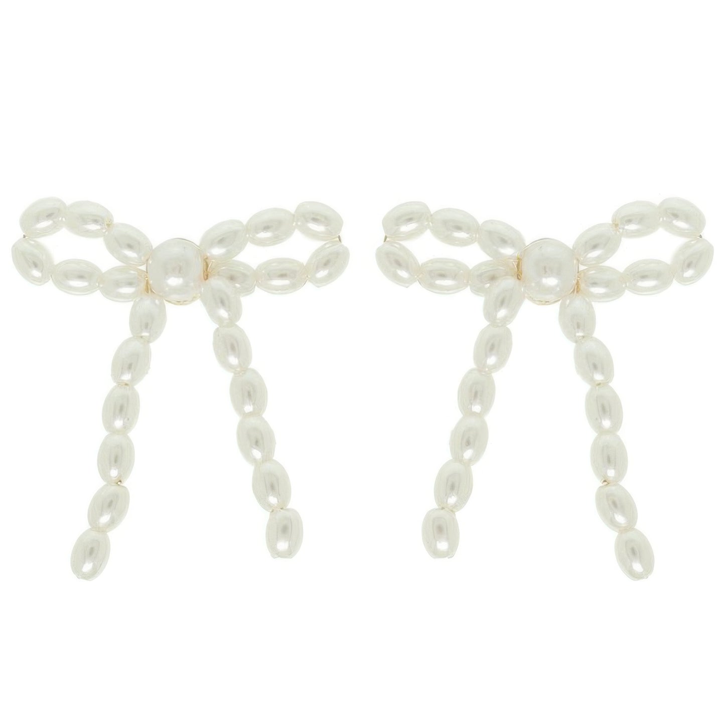 Jeweled Long Tail Bow Ribbon Earrings - It's a Girly Place