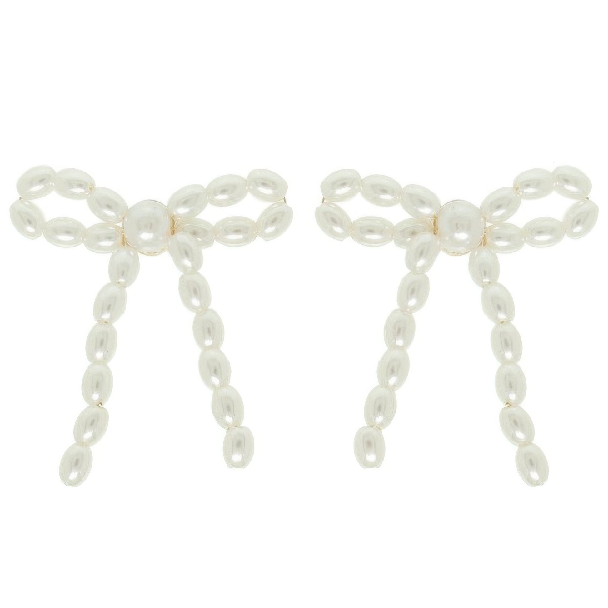 Jeweled Long Tail Bow Ribbon Earrings - It's a Girly Place
