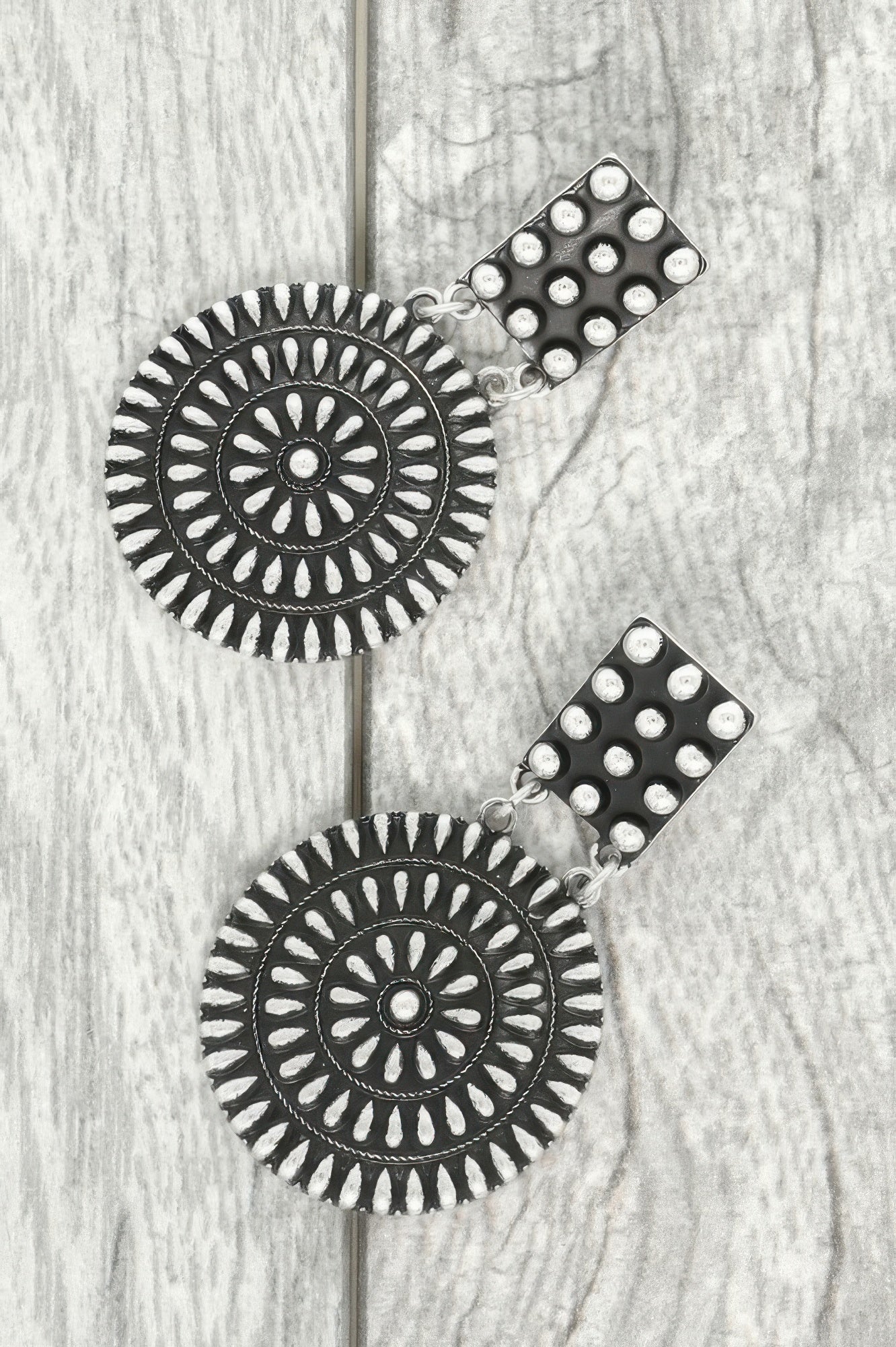 Western Round Disc Concho Earrings - It's a Girly Place