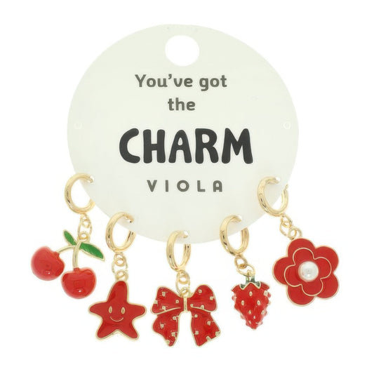 5pc Fashion Theme Assorted Charm Set - It's a Girly Place