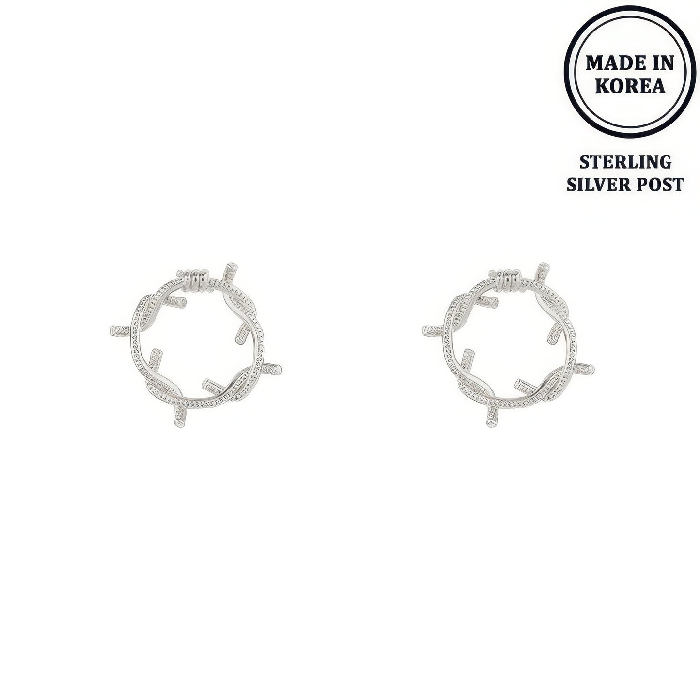 Flash-plated Twisted Wire Open Circle Earrings - It's a Girly Place