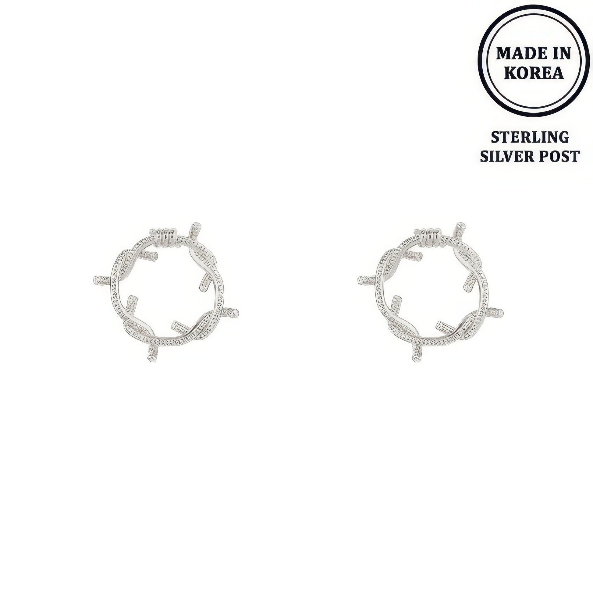 Flash-plated Twisted Wire Open Circle Earrings - It's a Girly Place