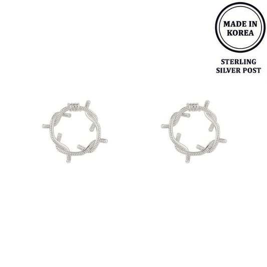 Flash-plated Twisted Wire Open Circle Earrings - It's a Girly Place