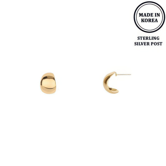 Flash-plated Huggie Hoop Earrings - It's a Girly Place