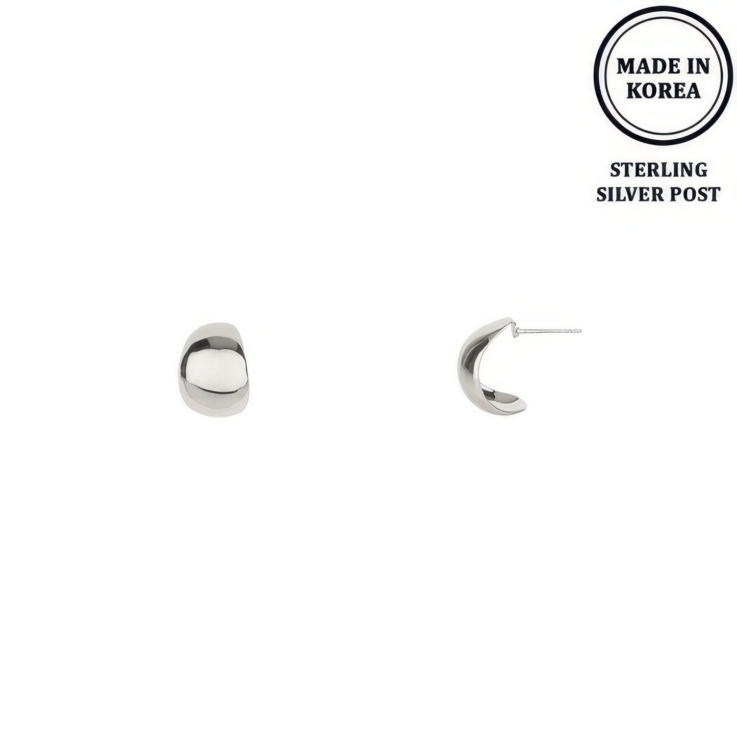 Flash-plated Huggie Hoop Earrings - It's a Girly Place