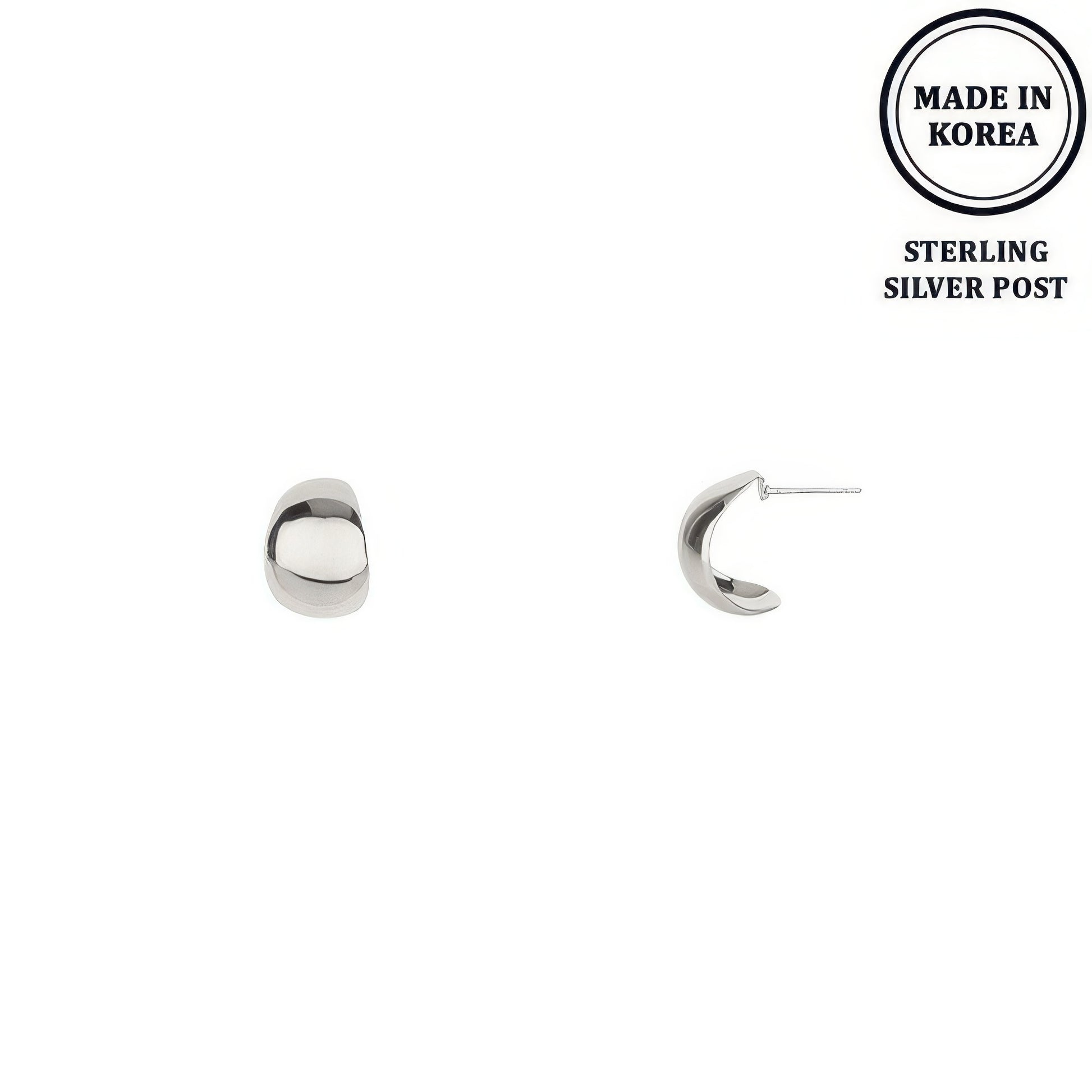 Flash-plated Huggie Hoop Earrings - It's a Girly Place