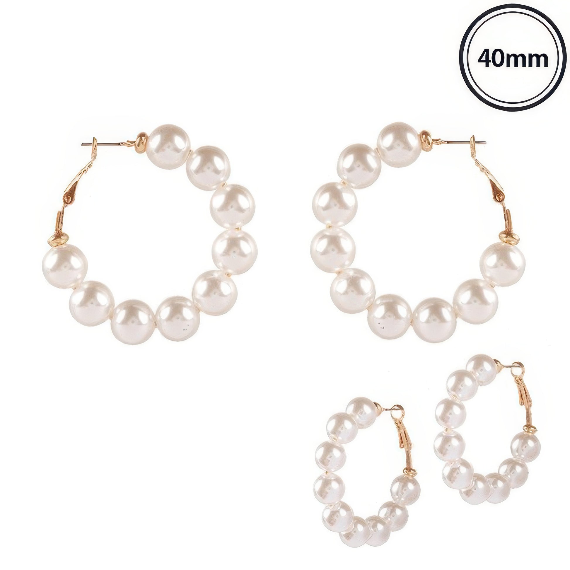 Classic Bridal Pearl Hoop Earrings - It's a Girly Place
