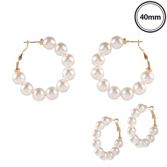 Classic Bridal Pearl Hoop Earrings - It's a Girly Place