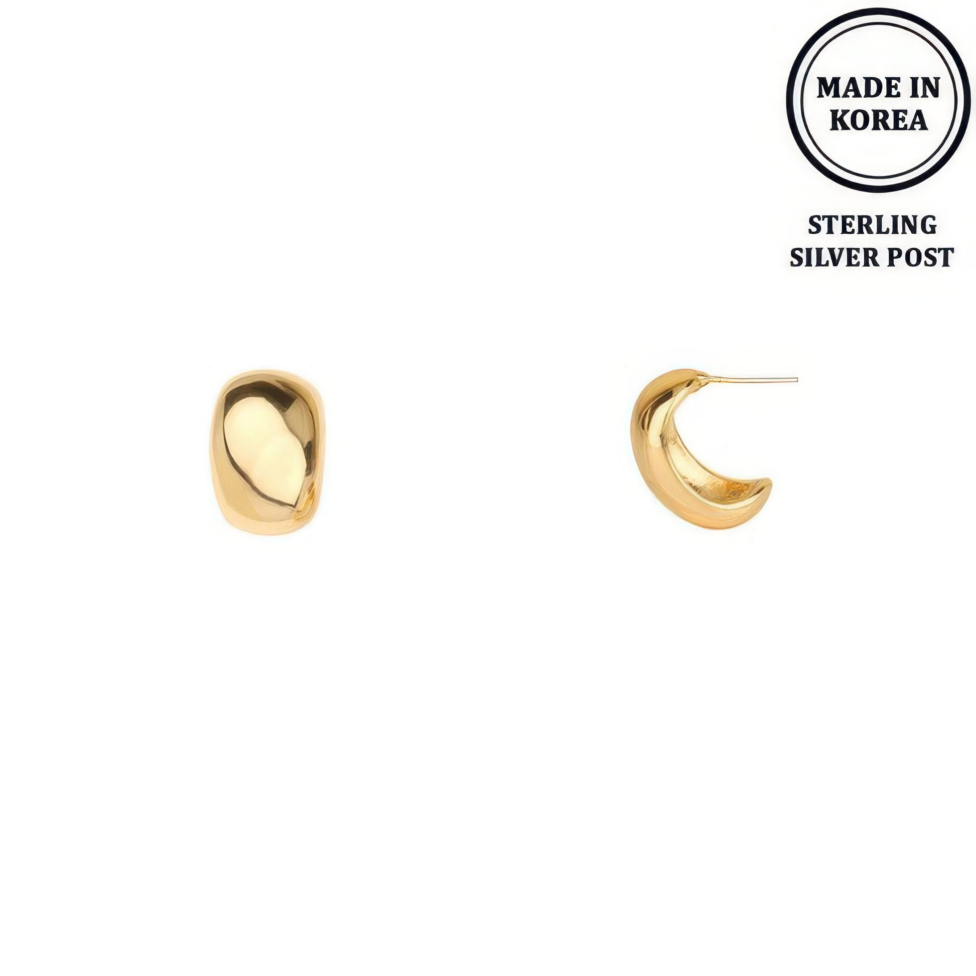 Flash-plated Huggie Hoop Earrings - It's a Girly Place