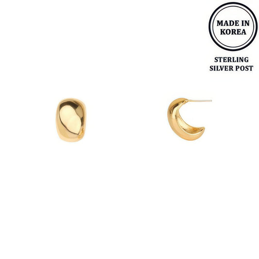 Flash-plated Huggie Hoop Earrings - It's a Girly Place