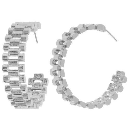 Chunky Chain Link Hoop Earrings - It's a Girly Place