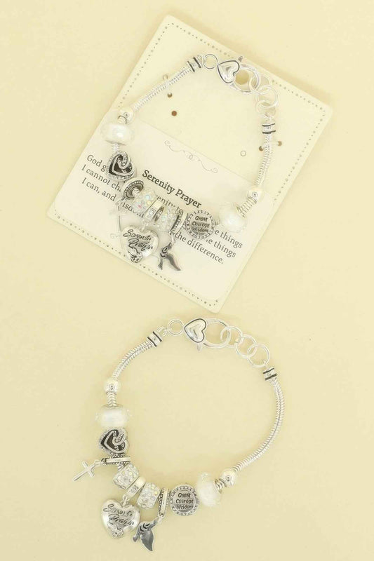 Inspirational Religious Theme Charm Bracelet