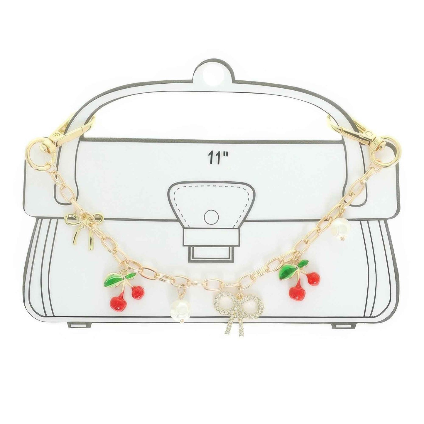 Cherry And Bow Theme Bag Charm Chain