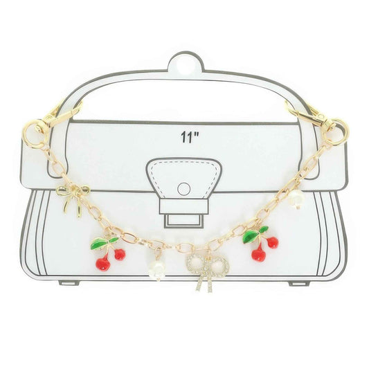 Cherry And Bow Theme Bag Charm Chain